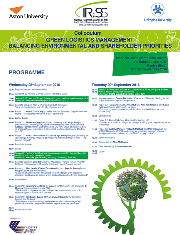 Green logistics management: balancing environmental and shareholder priorities