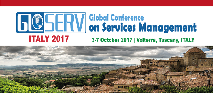 Global Conference on Services Management (GLOSERV 2017)