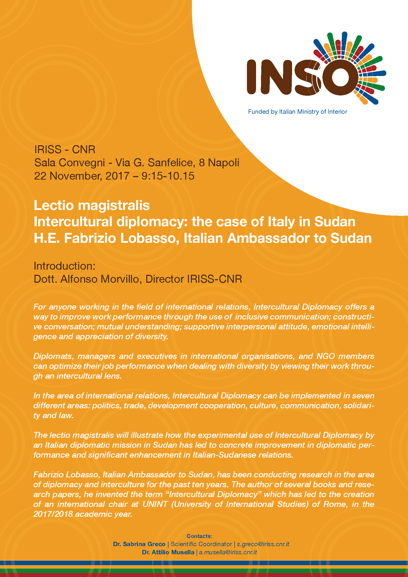 Lectio magistralis  Intercultural diplomacy: the case of Italy in Sudan