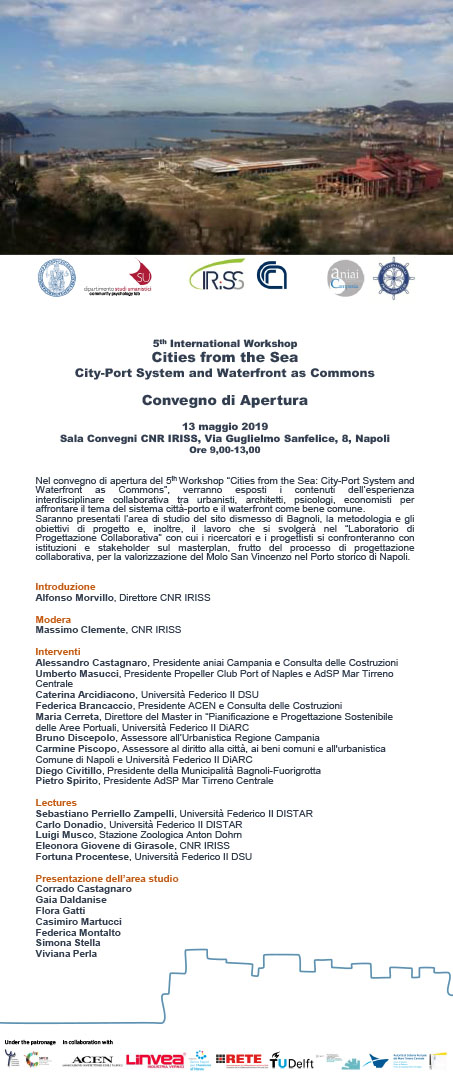 Convegno di apertura del 5th Workshop “Cities from the Sea: City-Port System and Waterfont as Commons”