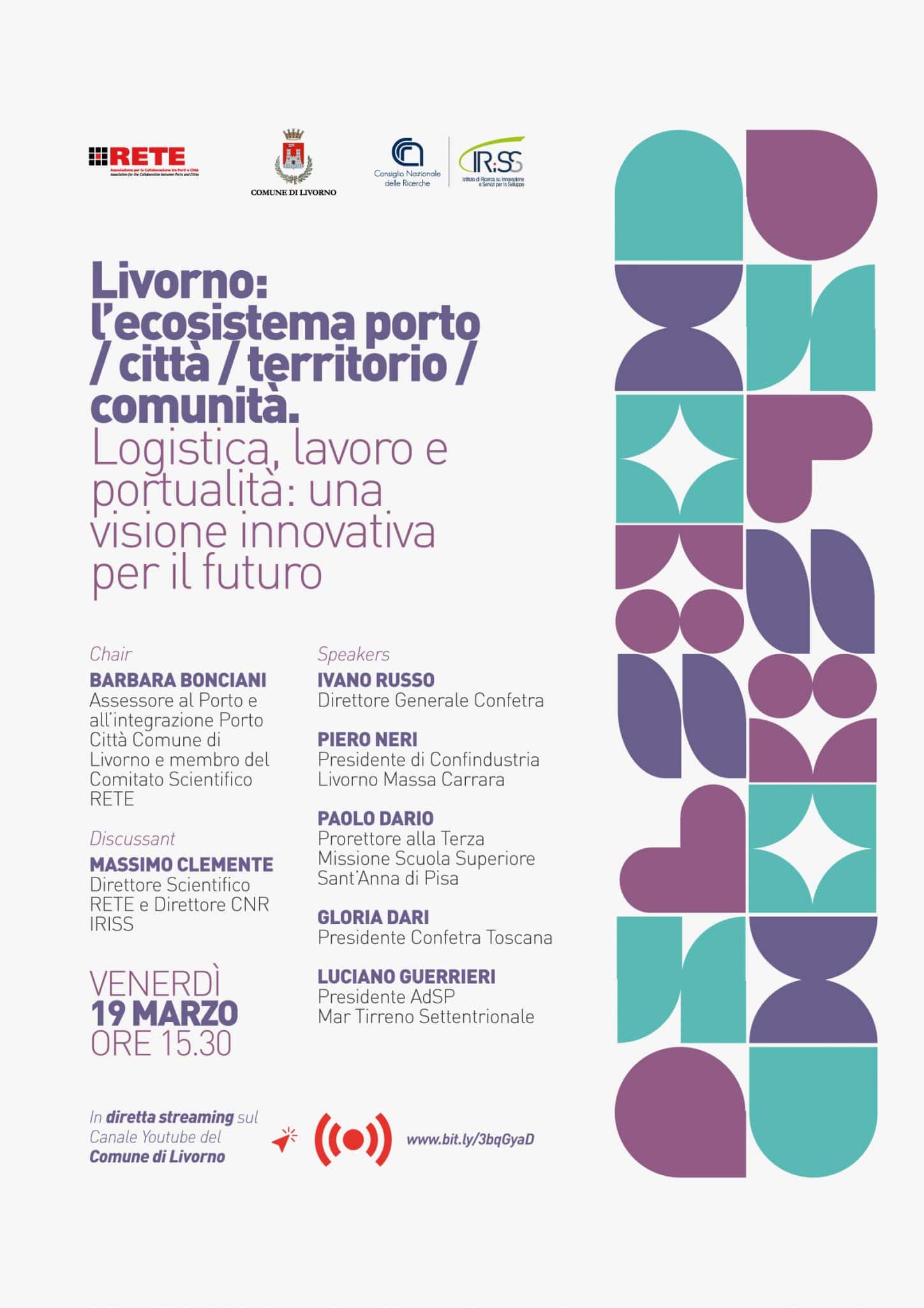 Tavola Rotonda  “Livorno: l’ecosistema porto-città-territorio-comunità. Logistica, lavoro e portualità: una visione innovativa per il futuro”