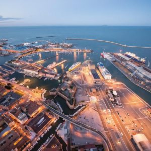 Panoramic view of the Port of Livorn @Port Network Authority of the Northern Tyrrhenian Sea