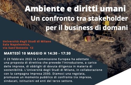 Ambiente e diritti umani. Un confronto tra stakeholder per il business di domani