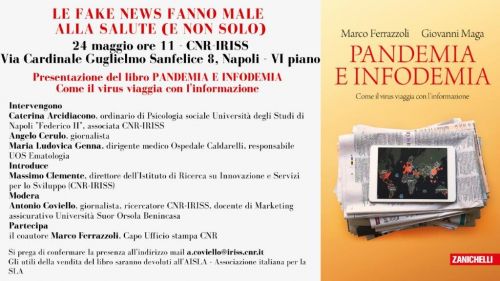 Le fake news fanno male alla salute (e non solo). Presentazione del libro "Pandemia e infodemia. Come il virus viaggia con l'informazione"