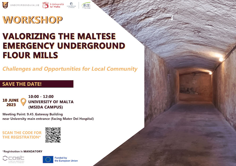 Valorizing the Maltese Emergency underground flour mills. Challenges and opportunities for local community