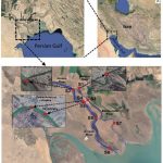 Ubicazione delle risorse di acqua dolce di Abadan e dei siti di campionamento