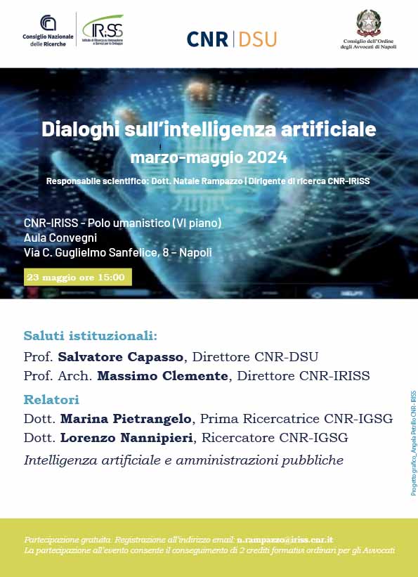 VIII Dialogo sull'intelligenza artificiale - Intelligenza artificiale e amministrazioni pubbliche