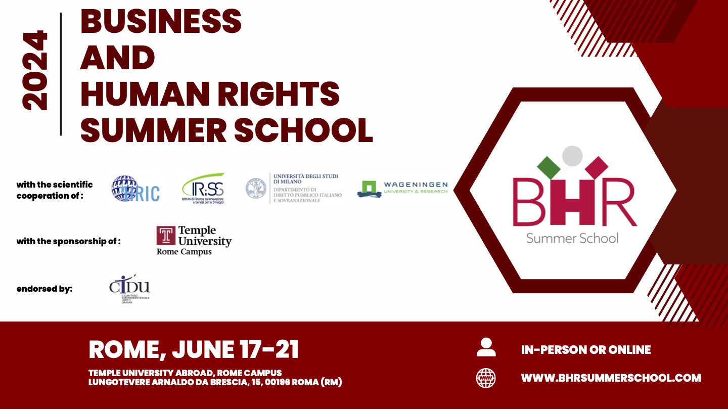 Business and Human Rights Summer School. The eighth edition kicks off