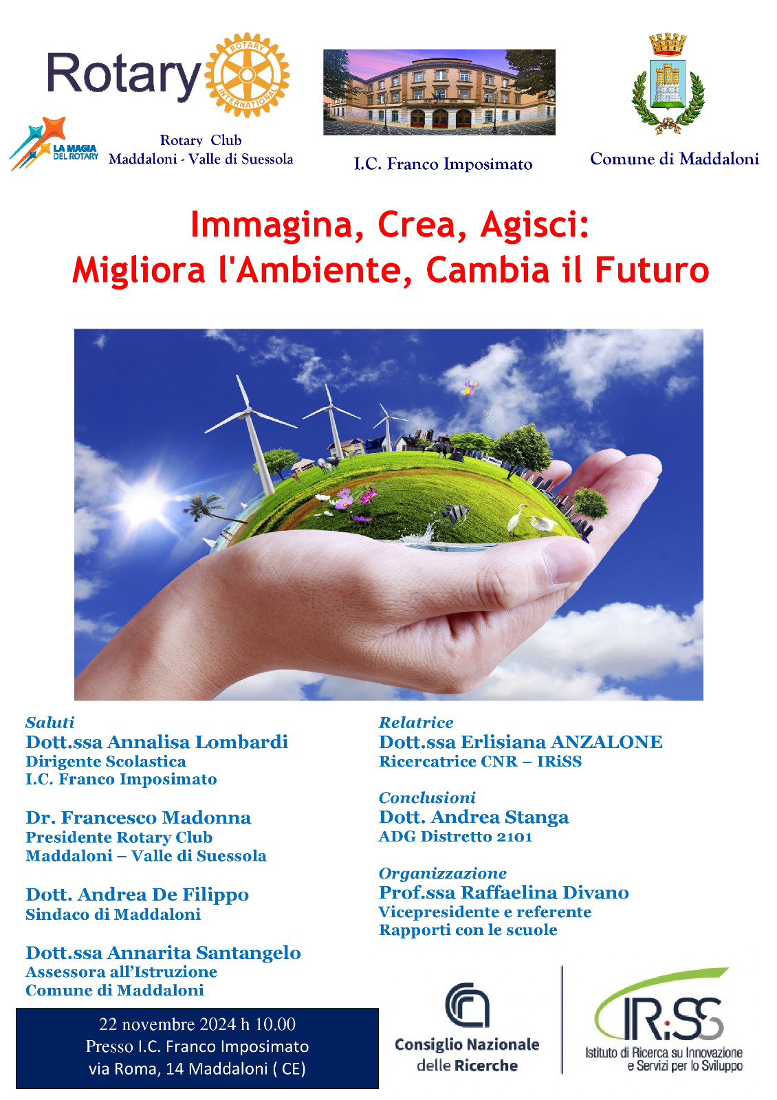 Seminario "Immagina, Crea, Agisci: Migliora l'Ambiente, Cambia il Futuro!