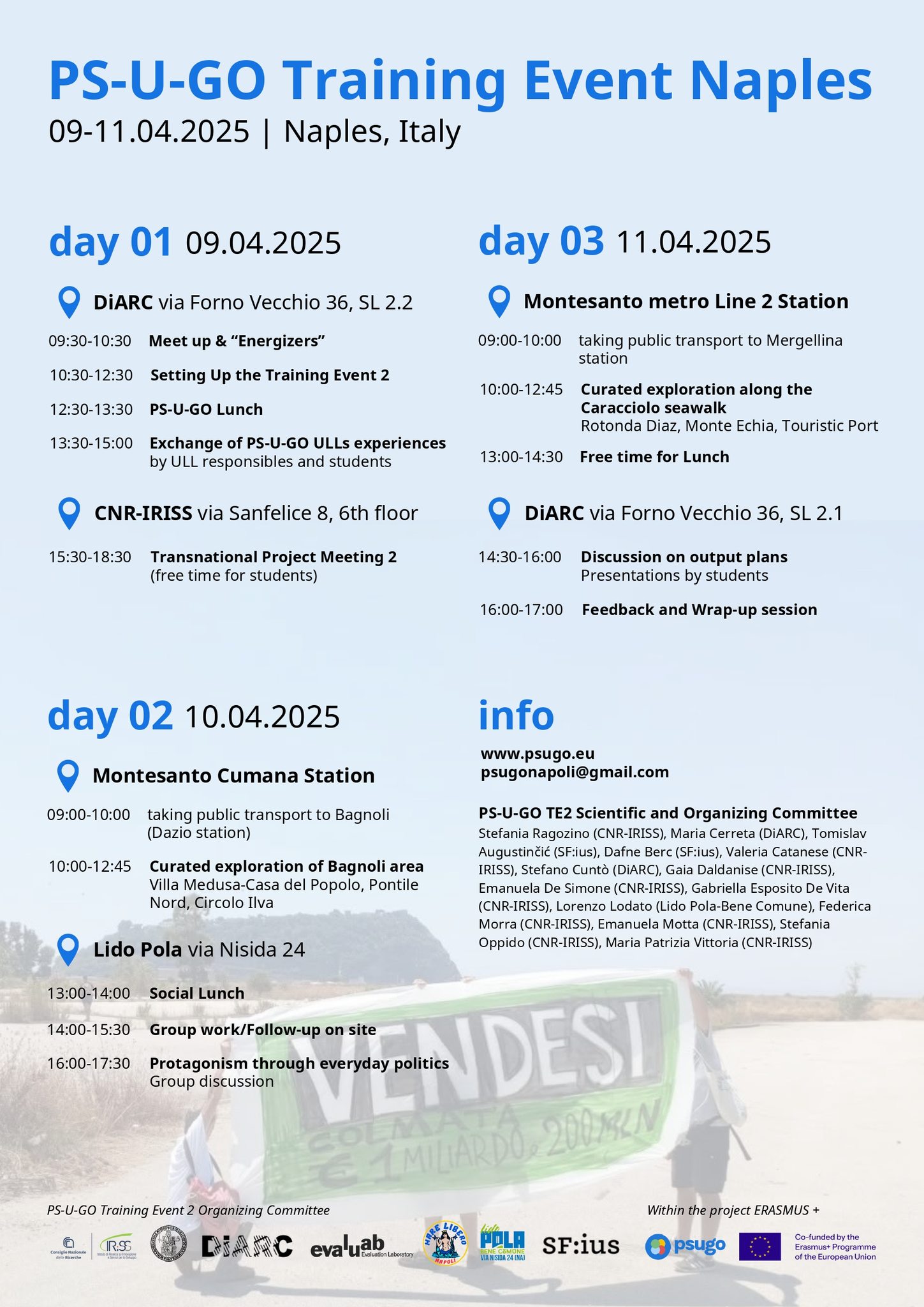 PS-U-GO Training Event Naples: a participatory exploration of Urban Living Labs and Commons