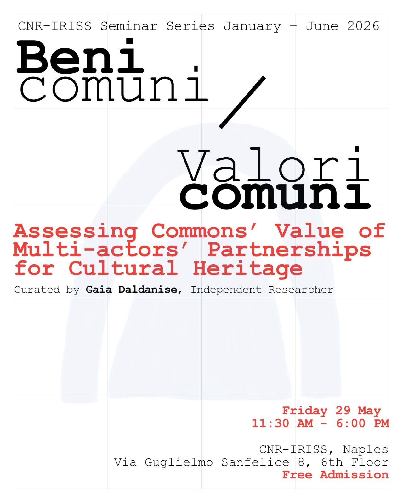 Assessing Commons' Value of Multi-actors' Partnerships for Cultural Heritage"